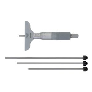 Mitutoyo 0 - 4" Depth Micrometer with 2.5" x .63" base