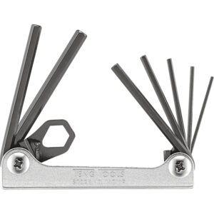 Teng 7pc Folding AF Hex Key Set - 1/6in-7/32in