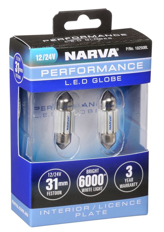 NARVA 12/24V 31MM LED FESTOON GLOBE