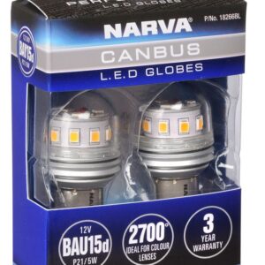 NARVA 12V BAY15D LED GLOBES WITH CANBUS
