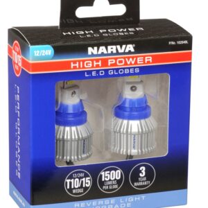 NARVA 12/24V T15 LED GLOBES HP REV 2 PACK