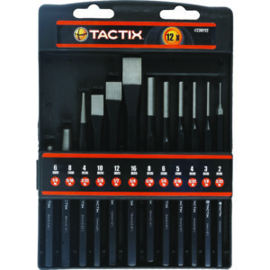 Tactix 12pc Chisel & Punch Set