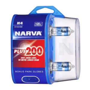 NARVA PLUS200 H4 12V 60/55W P43T TWIN PACK