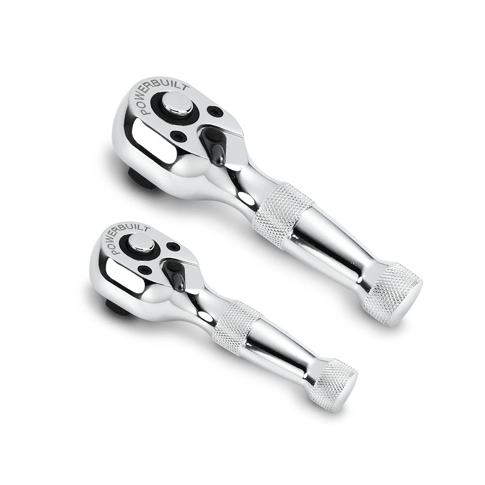 2pc 1/4" Dr & 3/8" Dr Stubby Ratchet Set