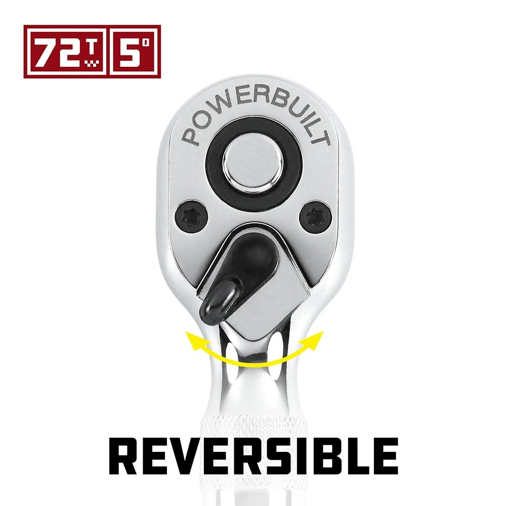 2pc 1/4" Dr & 3/8" Dr Stubby Ratchet Set - Image 3