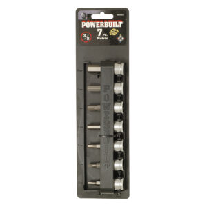 3/8” Dr 7pc Metric Male Hex Socket Set