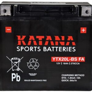 651037 - YTX20L-BS FA Katana Premium Maintenance Free VRLA 12Volt Motorcycle Battery 270CCA 175x87x155