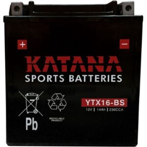 652013 - YTX16-BS Katana Premium Maintenance Free VRLA 12Volt Motorcycle Battery 230CCA 150x87x161
