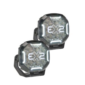 NARVA 7IN EX2B BLACKOUT EDITION (PAIR) AMBER/WHITE POS LIGHTS