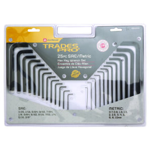 25pc Combination Hex Key Wrench Set