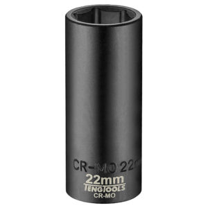 Teng 1/2in Dr. Deep Impact Socket 22mm ANSI