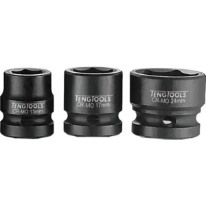 Teng 1/2in Dr. Stubby Impact Socket 24mm DIN