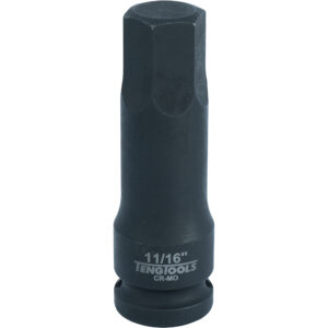 Teng 1/2in Dr. Hex Bit Impact Socket 11/16