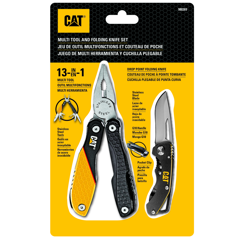 Cat Multi Tool and Folding Skeleton Knife Set