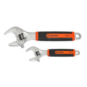 Crescent 2Pc 6in. & 10in. Quick-Fit-Jaw Adjustable Wrench Set