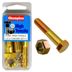Champion 1-3/4in x 1/2in Bolt And Nut (C) - GR5