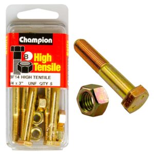 Champion 3in x 1/4in Bolt And Nut (B) - GR5