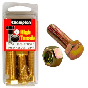 Champion 1-1/2in x 7/16in Set Screw & Nut (C) - GR5