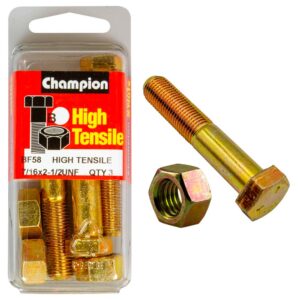 Champion 2-1/2in x 7/16in Bolt & Nut (C) - GR5