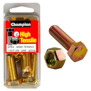 Champion 1-1/4in x 1/2in Set Screw & Nut (C) - GR5