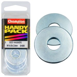 Champion Washer Flat Body M10 x 30 x2.5mm  Zinc Plated - 5pk
