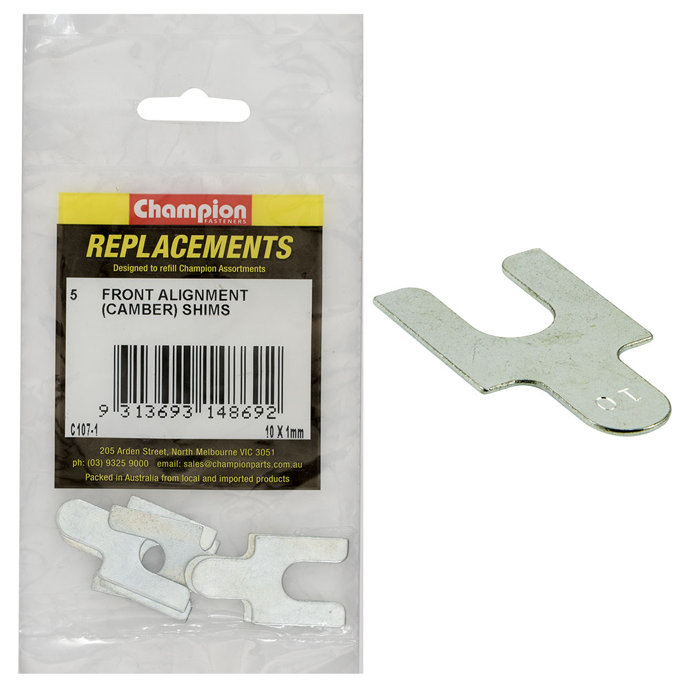 Champion Front Alignment Shim 10mm x 1mm Type 1 -5pk