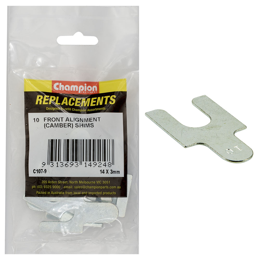 Champion Front Alignment Shim 14mm x 3mm Type 1 -10pk