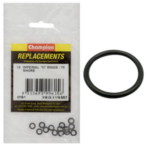 Champion 3/16in (I.D.) x 1/16in Imperial O-Ring -10pk