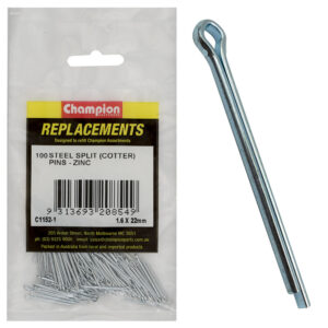 Champion 1.6mm x 22mm Steel Split (Cotter) Pin -100pk