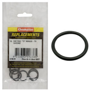 Champion 17mm (I.D.) x 2.5mm Metric O-Ring -10pk