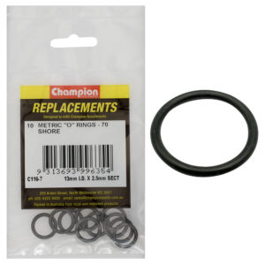 Champion 13mm (I.D.) x 2.5mm Metric O-Ring -10pk