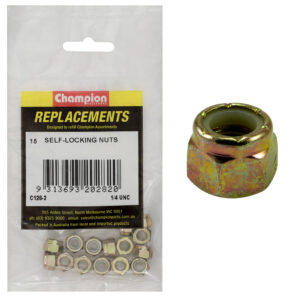 Champion 1/4in UNC Nylon insert Self-Locking Nut -15pk