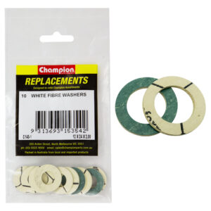 Champion M12 x 24 x2.0mm White Fibre (Sump Plug) Washer-10pk