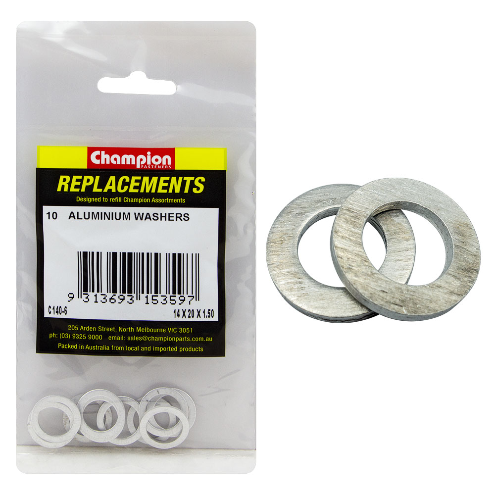 Champion M14 x 20 x 1.5mm Aluminium (Sump Plug) Washer -10pk