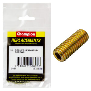 Champion 3/16in x 3/16in BSW Socket Grub Screw -20pk