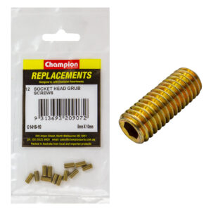 Champion M5 x 10mm Socket Grub Screw -12pk