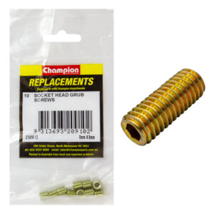 Champion M8 x 8mm Socket Grub Screw -10pk