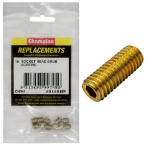 Champion 5/16in x 5/16in BSW Socket Grub Screw -10pk