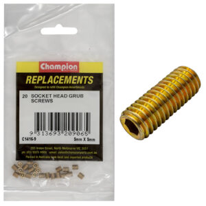 Champion M5 x 5mm Socket Grub Screw -20pk