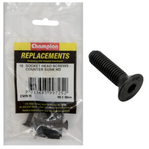 Champion M6 x 30mm C/Sunk Socket Head Cap Screw -10pk