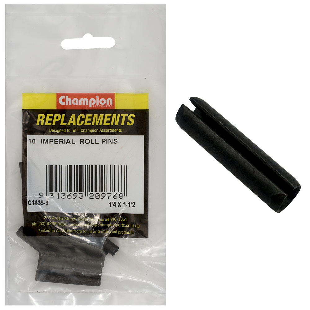 Champion 1/4in x 1-1/2in Roll Pin -10pk