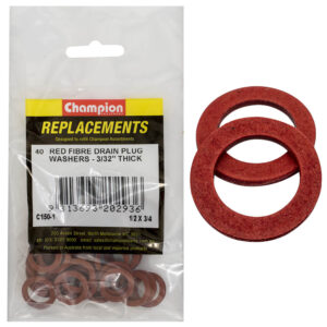 Champion 1/2 x 3/4 x3/32in Red Fibre (Sump Plug) Washer-40pk