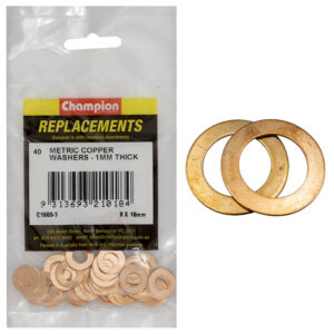 Champion M8 x 16mm x 1.0mm Copper Washer -40pk
