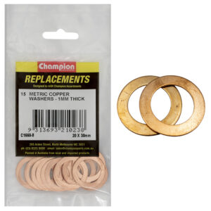 Champion M20 x 30mm x 1.0mm Copper Washer -15pk