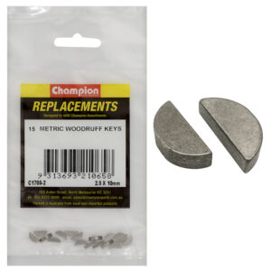 Champion 2.5 x 10mm Metric Woodruff Keys -15pk