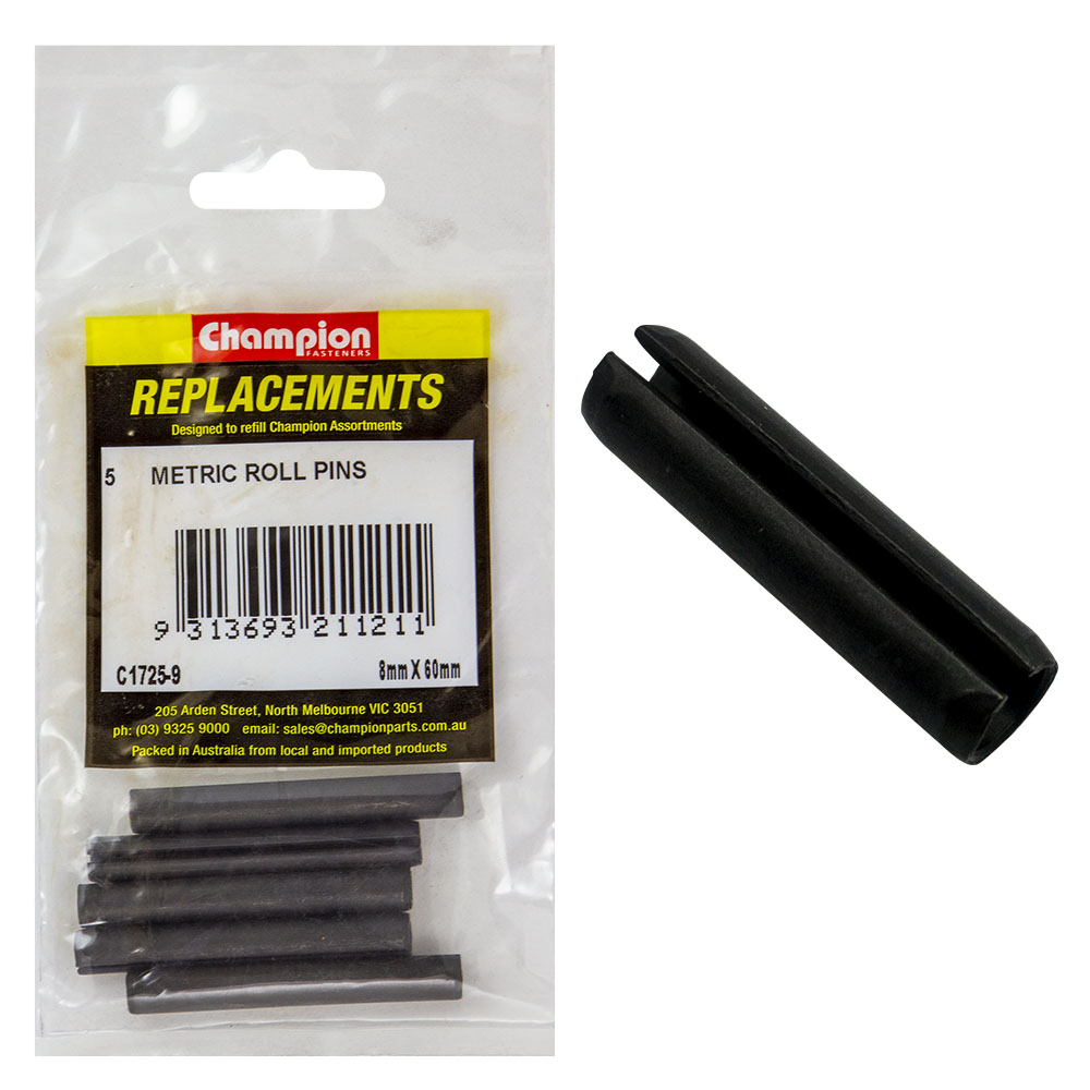 Champion 8mm x 60mm Roll Pin -5pk