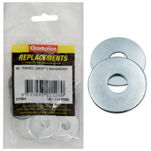 Champion 3/8 x 1-1/4in Flat Steel Panel (Body) Washer - 40pk