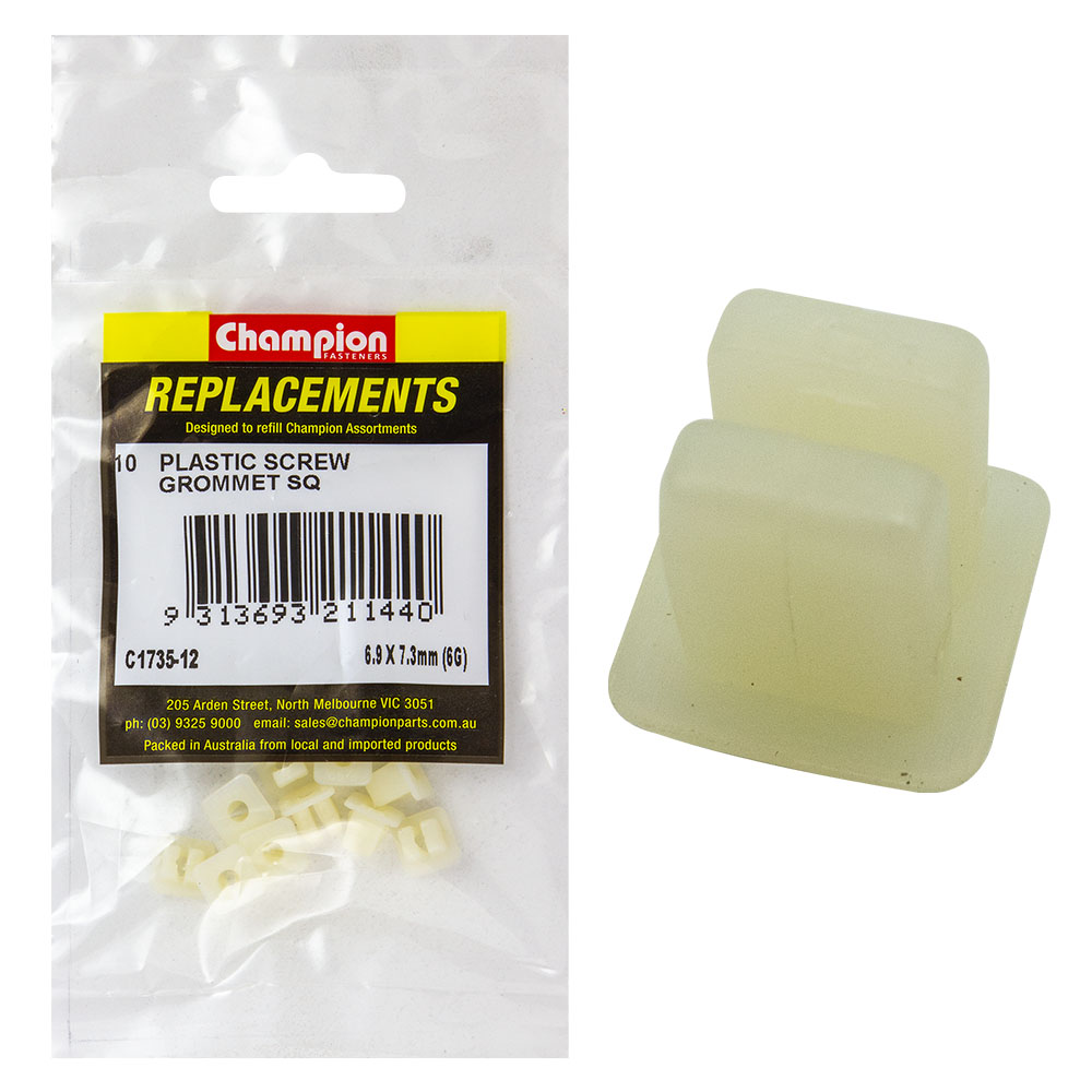 Champion Screw Grommet Sq 6.9x7.3mm-6G
