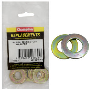 Champion 5/8 x 1-5/16in x 10G Ht Flat Steel Washer (Zn)-10pk