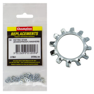 Champion 4mm External Star Washer -50pk
